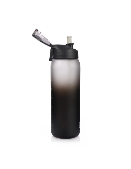 Tritan-Trinkflasche Majestic Sport Shadow 1000 ml Schwarz