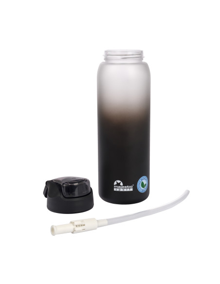 Tritan-Trinkflasche Majestic Sport Shadow 1000 ml Schwarz