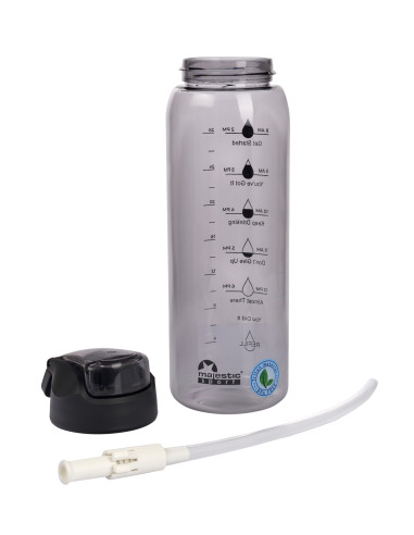 Tritan-Trinkflasche 1L Majestic Sport Dash 1000 ml Grau