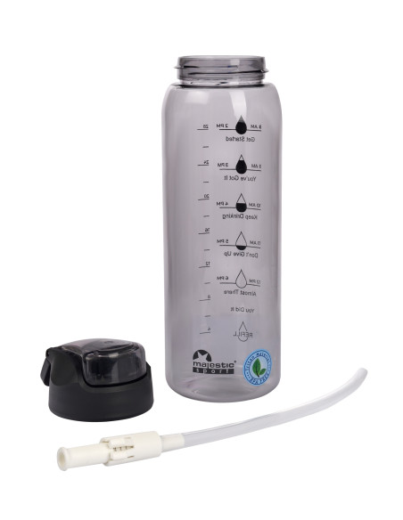 Tritan-Trinkflasche 1L Majestic Sport Dash 1000 ml Grau