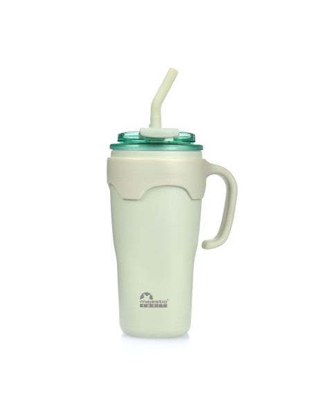 Thermobecher Majestic Sport Jelly mit Strohhalm - Grün