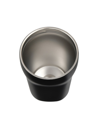 Thermobecher mit Strohhalm Majestic Sport Hoody 420 ml – Schwarz