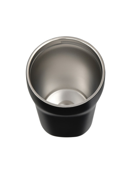 Thermobecher mit Strohhalm Majestic Sport Hoody 420 ml – Schwarz