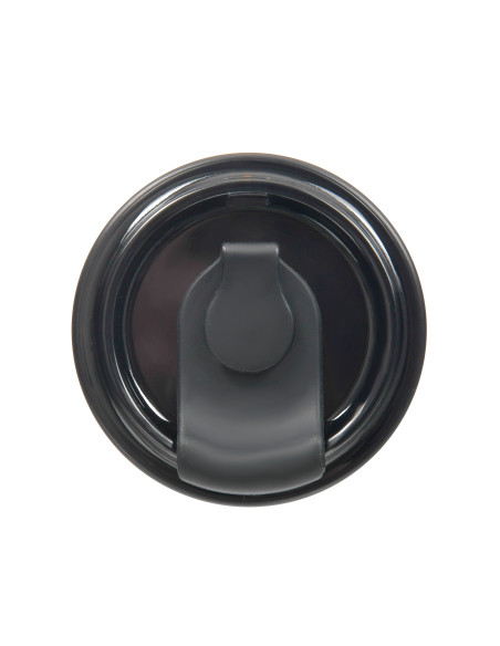 Thermobecher mit Strohhalm Majestic Sport Hoody 420 ml – Schwarz