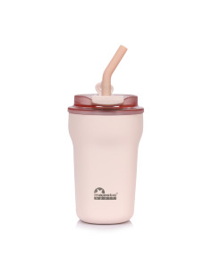 Thermobecher mit Strohhalm Majestic Sport Hoody 420 ml – Rosa