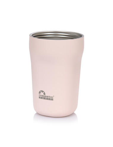 Thermobecher mit Strohhalm Majestic Sport Hoody 420 ml – Rosa