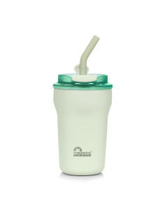 Thermobecher mit Strohhalm Majestic Sport Hoody 420 ml – Grün