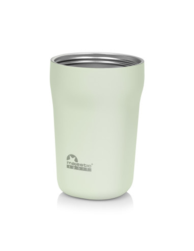 Thermobecher mit Strohhalm Majestic Sport Hoody 420 ml – Grün