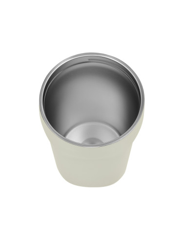 Thermobecher mit Strohhalm Majestic Sport Hoody 420 ml – Weiß