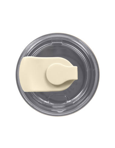 Thermobecher mit Strohhalm Majestic Sport Hoody 420 ml – Weiß