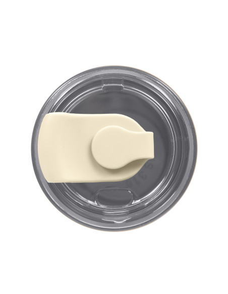 Thermobecher mit Strohhalm Majestic Sport Hoody 420 ml – Weiß