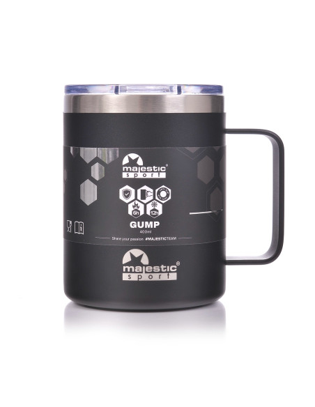 Thermobecher Majestic Sport Gump 400 ml – Schwarz