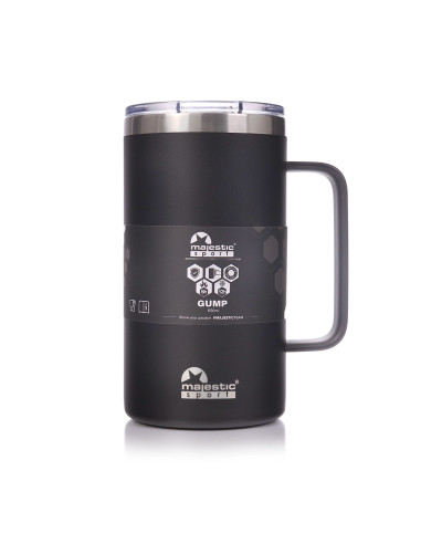 Thermobecher Majestic Sport Gump 650 ml – Schwarz